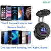 Tẩu sạc nhanh ô tô xe máy 2 cổng USB Type C chống nước, chống bụi, hiển thị điện áp - SL010, sạc mọi điện thoại nhanh 2