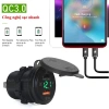 Tẩu sạc nhanh ô tô xe máy 2 cổng USB Type C chống nước, chống bụi, hiển thị điện áp - SL010, sạc mọi điện thoại nhanh 4