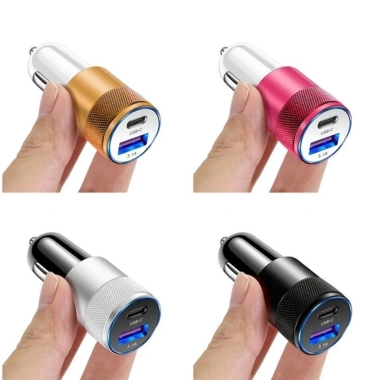 Tẩu Sạc Nhanh Oto 2 Cổng USB Type‑C 66W QC3.0: Sạc Siêu Tốc, Màu Bền Đẹp
