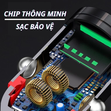 Tẩu sạc nhanh PUGAN 100W QC 4.0 cho ô tô - 2 cổng USB và Type-C, sạc siêu nhanh 125k