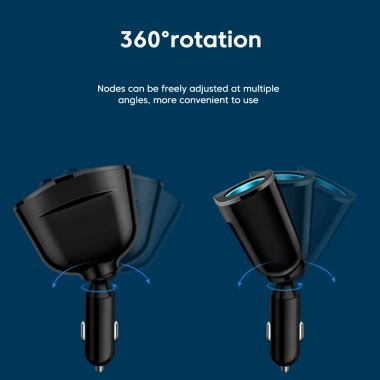 Tẩu Sạc Nhanh QC3.0 66W USB Type C LED Kỹ Thuật Số - Siêu Tiết Kiệm cho Xe Hơi