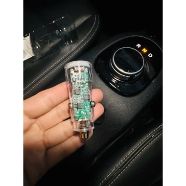Tẩu sạc nhanh trong suốt cho ô tô và xe máy 60W USB 30W PD Giá chỉ 95.000₫