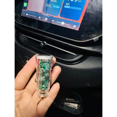 Tẩu sạc nhanh trong suốt cho ô tô và xe máy 60W USB 30W PD Giá chỉ 95.000₫