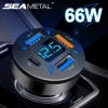 Tẩu sạc nhanh xe hơi SEAMETAL QC3.0 PD 4 cổng USB 12V/24V 66W đa năng giá ưu đãi 87,713₫