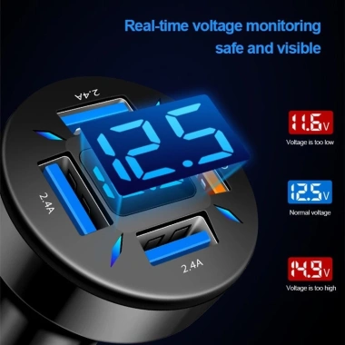 Tẩu sạc nhanh xe hơi SEAMETAL QC3.0 PD 4 cổng USB 12V/24V 66W đa năng giá ưu đãi 87,713₫ 4