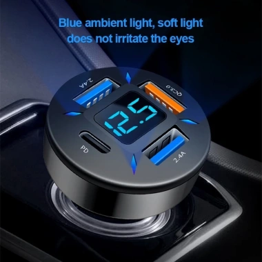 Tẩu sạc nhanh xe hơi SEAMETAL QC3.0 PD 4 cổng USB 12V/24V 66W đa năng giá ưu đãi 87,713₫ 5