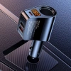 Tẩu Sạc Ô Tô 2 USB + Type‑C PD 18W, Chia 2 Lỗ Thuốc, Màn Hình Điện Áp, QC3.0 Bicar