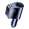 Tẩu Sạc Ô Tô 2 USB + Type‑C PD 18W, Chia 2 Lỗ Thuốc, Màn Hình Điện Áp, QC3.0 Bicar 3