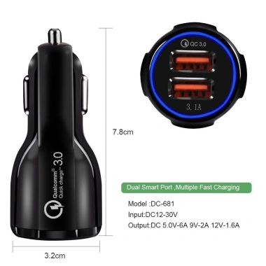 Tẩu sạc ô tô 30W PD QC3.0 2 cổng 5A chống cháy nổ LED - Quick Charge, chỉ 30.000₫ 7 Tẩu sạc ô tô 30W PD QC3.0 2 cổng 5A chống cháy nổ LED - Quick Charge, chỉ 30.000₫ 7
