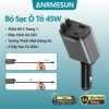 Tẩu sạc ô tô 4 trong 1 ANRMESUN 45W – Sạc nhanh USB-C 12-24V, màn hình hiển thị, giá ưu đãi