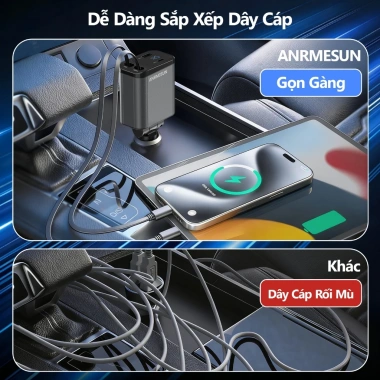 Tẩu sạc ô tô 4 trong 1 ANRMESUN 45W – Sạc nhanh USB-C 12-24V, màn hình hiển thị, giá ưu đãi 7 Tẩu sạc ô tô 4 trong 1 ANRMESUN 45W – Sạc nhanh USB-C 12-24V, màn hình hiển thị, giá ưu đãi 7