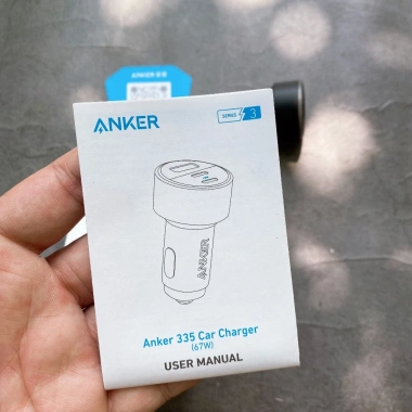 Tẩu sạc ô tô ANKER 67W PowerDrive 3 cổng PD 20W/35W - Sạc nhanh cho xe hơi, giá 499.000₫