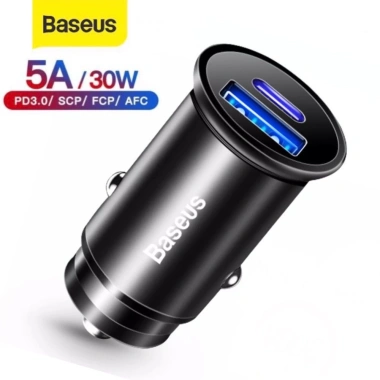 Tẩu sạc ô tô Baseus 30W PD QC3.0 2 cổng 5A - Siêu nhanh, chống cháy, LED 5 Tẩu sạc ô tô Baseus 30W PD QC3.0 2 cổng 5A - Siêu nhanh, chống cháy, LED 5