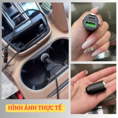 Tẩu sạc ô tô cao cấp USB + Type-C nhanh 25W-200W - An toàn, giảm còn 85.000 VND 8 Tẩu sạc ô tô cao cấp USB + Type-C nhanh 25W-200W - An toàn, giảm còn 85.000 VND 8