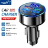 Tẩu Sạc Ô Tô PD QC3.0, 4 Cổng USB, Màn Hình LED Hiển Thị - Sạc Đa Năng Xe Hơi 2