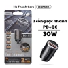 Tẩu sạc ô tô REMAX 2 cổng 30W PD+QC - Sạc nhanh iPhone, Samsung, Xiaomi, OPPO