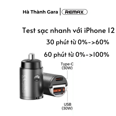 Tẩu sạc ô tô REMAX 2 cổng 30W PD+QC - Sạc nhanh iPhone, Samsung, Xiaomi, OPPO 2