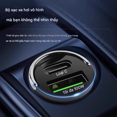 Tẩu sạc ô tô USB Type C nhanh QC 3.0 - Bộ chuyển đổi sạc xe máy, giá 35.000₫ 3
