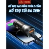 Tẩu Sạc Siêu Nhanh 38W Cổng Kép USB-A và Type C QC3.0 Chống Cháy Nổ Giá 140.000₫ 5