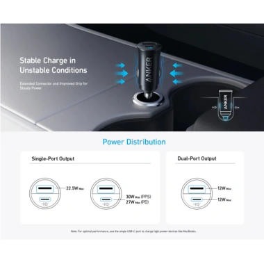 Tẩu Sạc Xe Hơi Anker 30W A2.741 Sạc Nhanh PD và QC PPS 1C 1A cho Điện Thoại và Máy Tính Bảng, Giá chỉ 215k