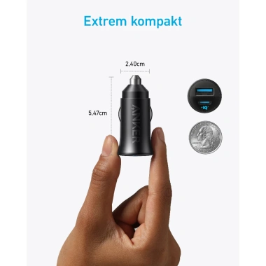 Tẩu Sạc Xe Hơi Anker 30W A2.741 Sạc Nhanh PD và QC PPS 1C 1A cho Điện Thoại và Máy Tính Bảng, Giá chỉ 215k