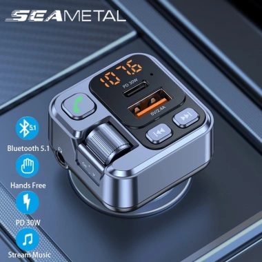 Tẩu Sạc Xe Hơi SEAMETAL T16 PD 30W 12V‑24V Type‑C USB Bluetooth 5.1 - 238.249₫