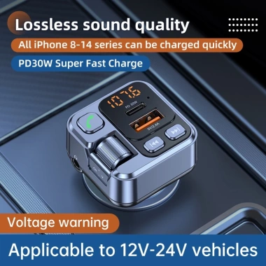Tẩu Sạc Xe Hơi SEAMETAL T16 PD 30W 12V‑24V Type‑C USB Bluetooth 5.1 - 238.249₫ 2