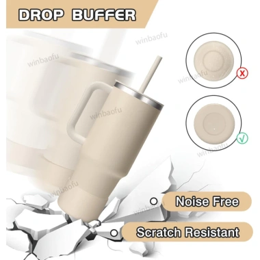 Tay áo silicon khởi động cho bình thủy tinh 12-24oz và 32-40oz, Stanley 20-40oz, nắp chống trượt - Giá 66.000₫