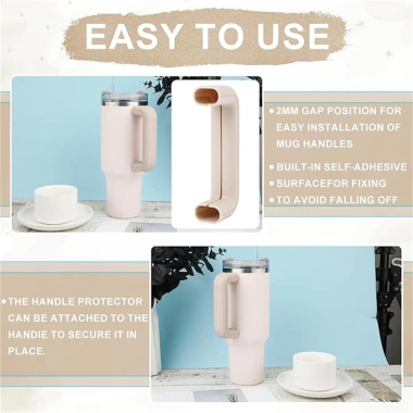 Tay Cầm Bảo Vệ Chống Trượt Silicone cho Stanley Cup 40oz Phụ Kiện Vỏ Đệm An Toàn
