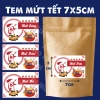 Tem mứt Tết 56 mẫu, hạt, bánh kẹo 5x7cm dán túi hộp In theo yêu cầu, SL ít, chỉ 55.000₫