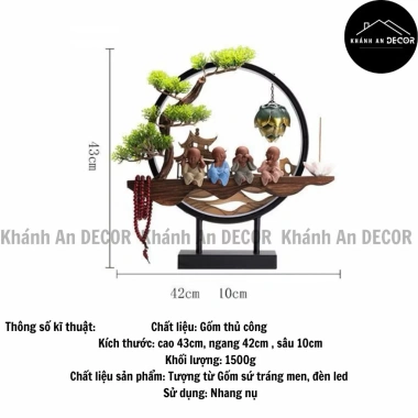 Thác Khói Trầm Hương Đèn LED Tứ Tiểu Tứ Không - Phòng Khách, Bàn Làm Việc, Quà Tân Gia 650k 9 Thác Khói Trầm Hương Đèn LED Tứ Tiểu Tứ Không - Phòng Khách, Bàn Làm Việc, Quà Tân Gia 650k 9