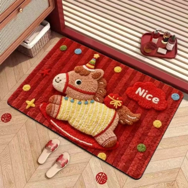 Thảm Chân 5D Họa Tiết Ngựa May Mắn 2.026 Size 40x60 - Thảm Chùi Chân và Lót Sàn Giá ưu đãi 54.500đ 4
