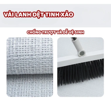Thảm chùi chân vải lanh dệt CozyHome - Hình chó con, chống trượt, giá 45.000đ 3