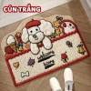 Thảm chùi chân vải lanh dệt CozyHome - Hình chó con, chống trượt, giá 45.000đ 10