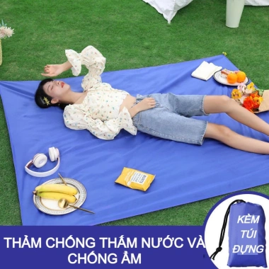 Thảm dã ngoại gấp gọn cao cấp - Chống ẩm, chống nước, dùng cho lều & biển - 71.500₫