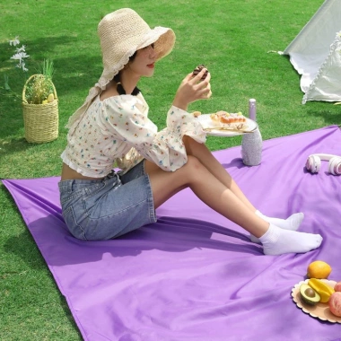 Thảm dã ngoại gấp gọn cao cấp - Chống ẩm, chống nước, dùng cho lều & biển - 71.500₫