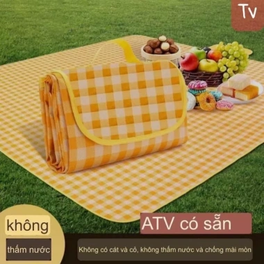Thảm dã ngoại picnic 1.5x2m gấp gọn, bạt cắm trại, phù hợp du lịch, phượt, chụp ảnh - Giá 55.000₫ 2