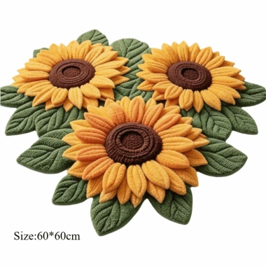 Thảm hướng dương SUYO 60x60cm – Thấm hút, chống trượt, bền bỉ, trang trí nhà cửa, giảm giá 22
