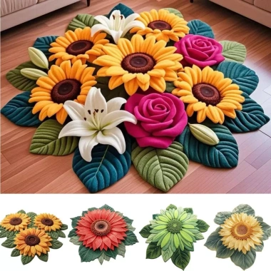 Thảm hướng dương SUYO 60x60cm – Thấm hút, chống trượt, bền bỉ, trang trí nhà cửa, giảm giá 22