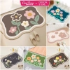 Thảm lau chân 40x60cm Hoa Sóng, thấm hút, chống trơn, cho nhà bếp & phòng tắm
