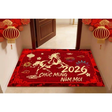 Thảm Lau Chân Giao Thừa 2.026 Bính Ngọ - An Khang Thịnh Vượng, Giá 39.000 VNĐ 7