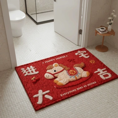 Thảm lót sàn DALTON họa tiết chúc phúc 2.026 – Chống trượt, nhanh khô, bảo vệ sàn 4