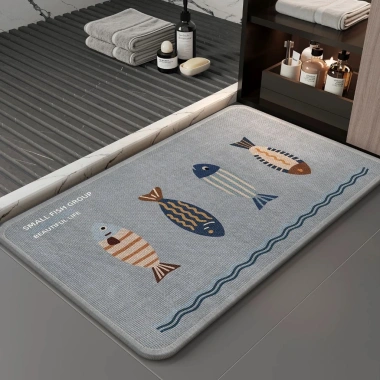 Thảm phòng tắm kiểu Nhật Bản 40-60/60-90cm, chống trơn, thấm hút, không bám bẩn, 99.000đ 3
