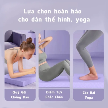 Thảm Quỳ Gối Plank Yoga 5cm Dày Đa Năng TPE Mềm - Giá giảm 140k (Giá gốc 175k)