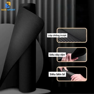 Thảm tập Gym 20mm Siêu Dày NBR Cao Cấp - Chống Trượt, Chống Nước, Bảo Hành 7