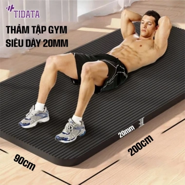 Thảm tập gym siêu dày 20mm chống trơn trượt tại nhà, giá chỉ 179.000 VND - TIDATA Thảm tập gym siêu dày 20mm chống trơn trượt tại nhà, giá chỉ 179.000 VND - TIDATA