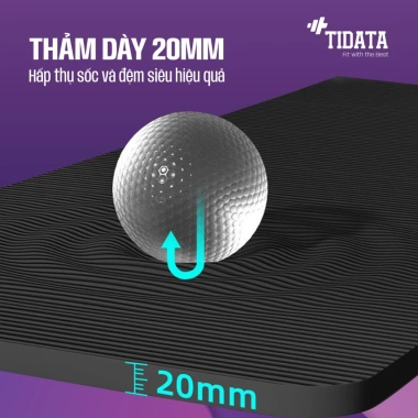 Thảm tập gym siêu dày 20mm chống trơn trượt tại nhà, giá chỉ 179.000 VND - TIDATA