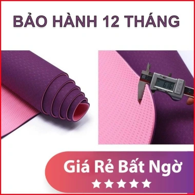 Thảm tập Gym Yoga 6mm TPE 2 lớp cao su chống trượt - Cao cấp, chỉ 67.000₫