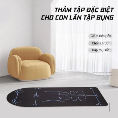 Thảm Tập Yoga Chống Trượt Cho Con Lăn Tập Bụng Kèm Hướng Dẫn Tập Cơ Bụng Giá 83.000₫