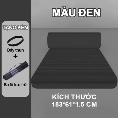 Thảm tập yoga độ đàn hồi cao 20mm chống trượt - Đa năng tập plank, gym tại nhà